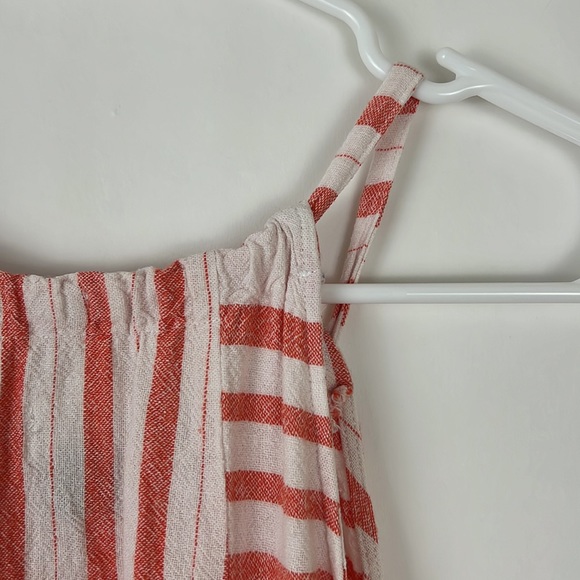 OLD NAVY linen sundress coral and white with pockets XS - Picture 5 of 12